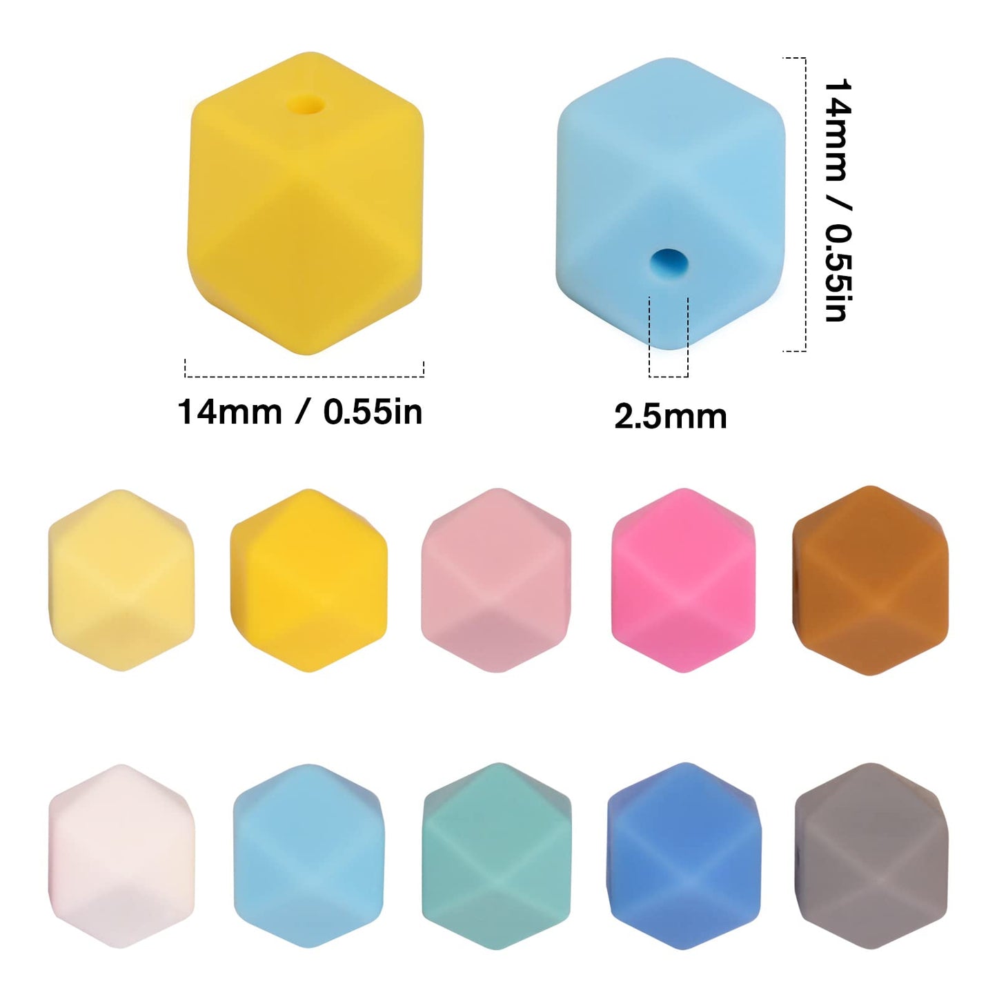 12MM/ 15MM/ 16MM Multi Color Silicone Loose Beads Bulk
