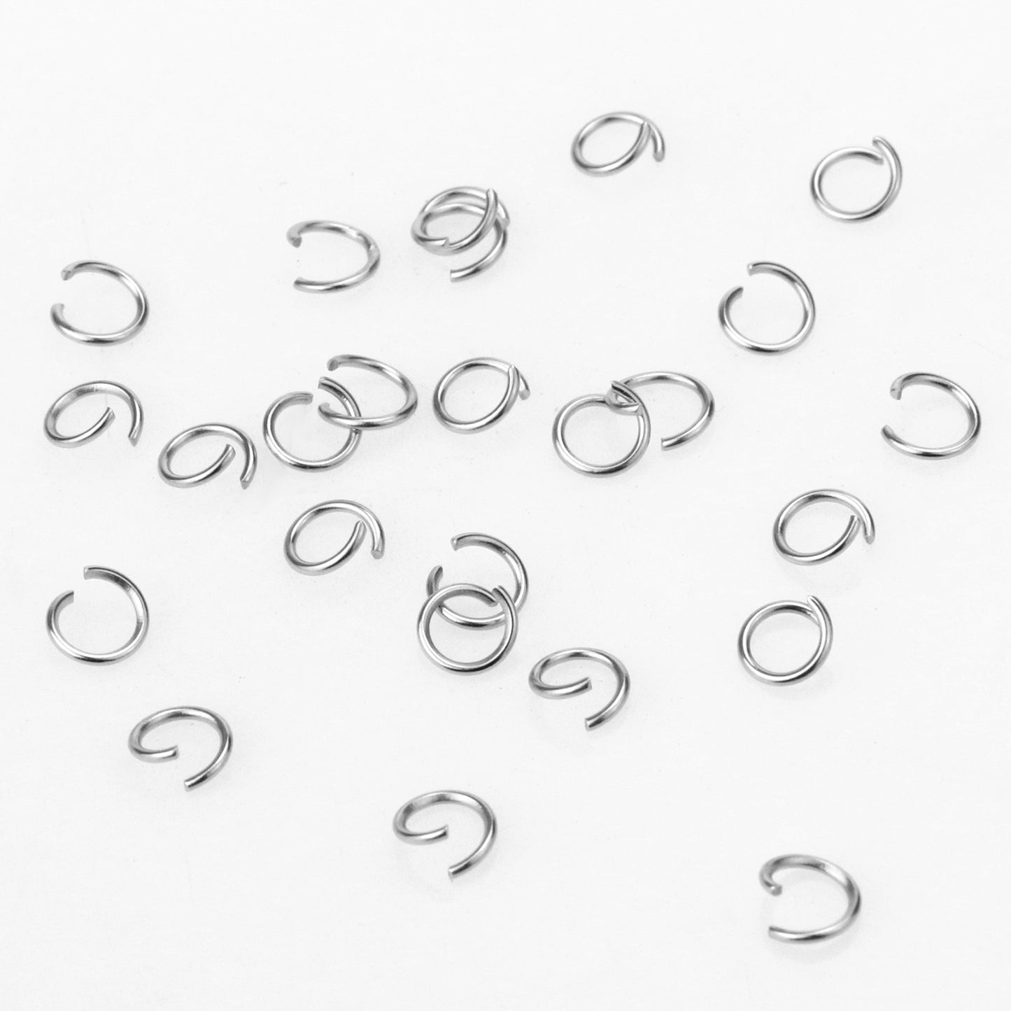 6MM/1500PCS Stainless Steel Open Jump Rings for Jewelry Making