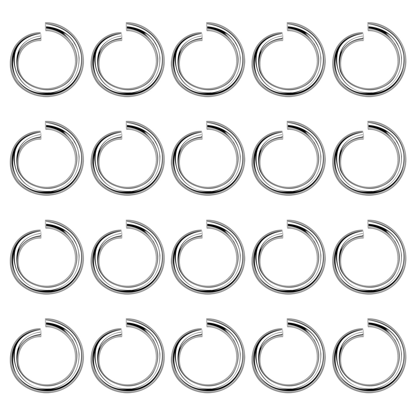 6MM/1500PCS Stainless Steel Open Jump Rings for Jewelry Making