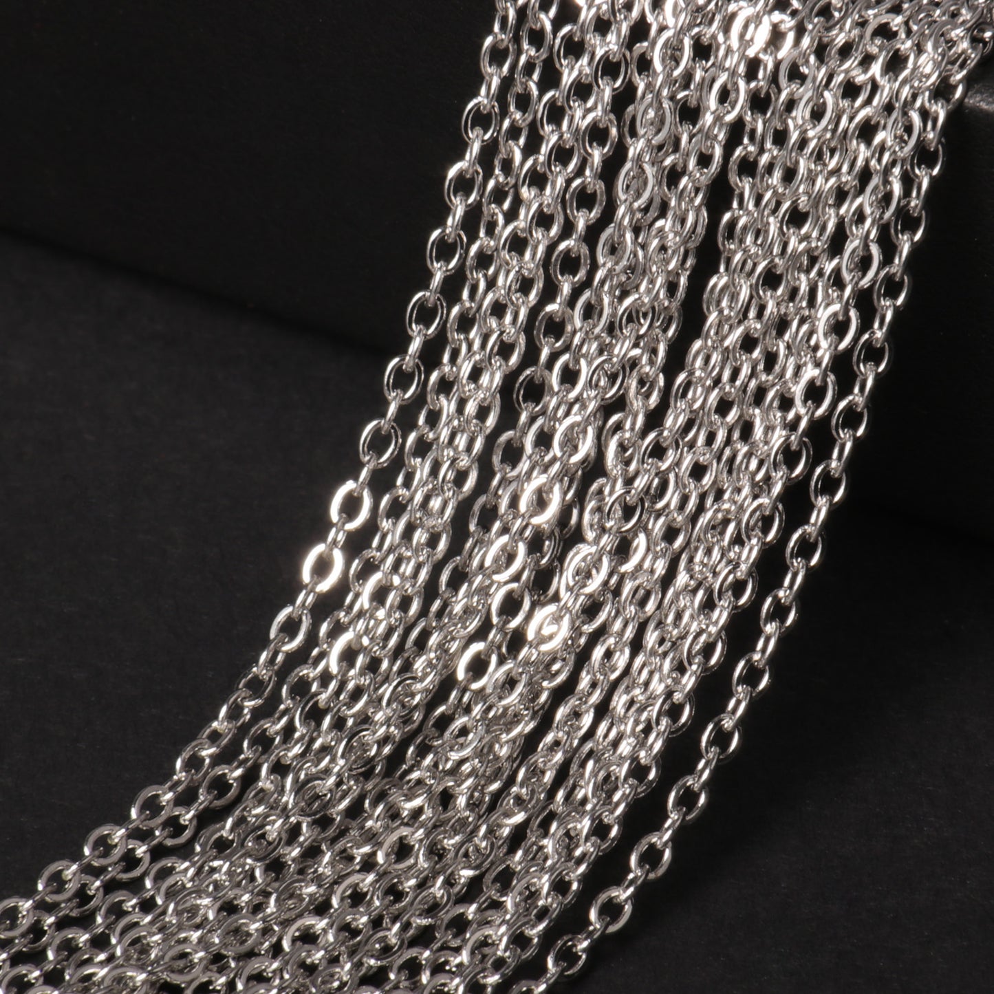 [66 Feet/ 2MM] 18K Gold Plated 304 Stainless Steel Cable Chain Bulk