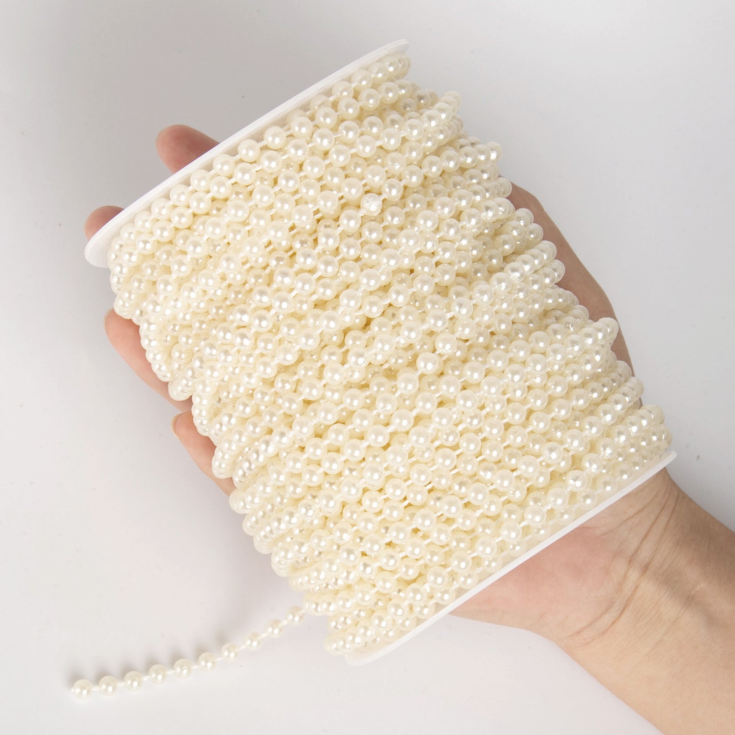 118Feet 5MM Faux Pearl Beads Garland Bulk Roll Spool