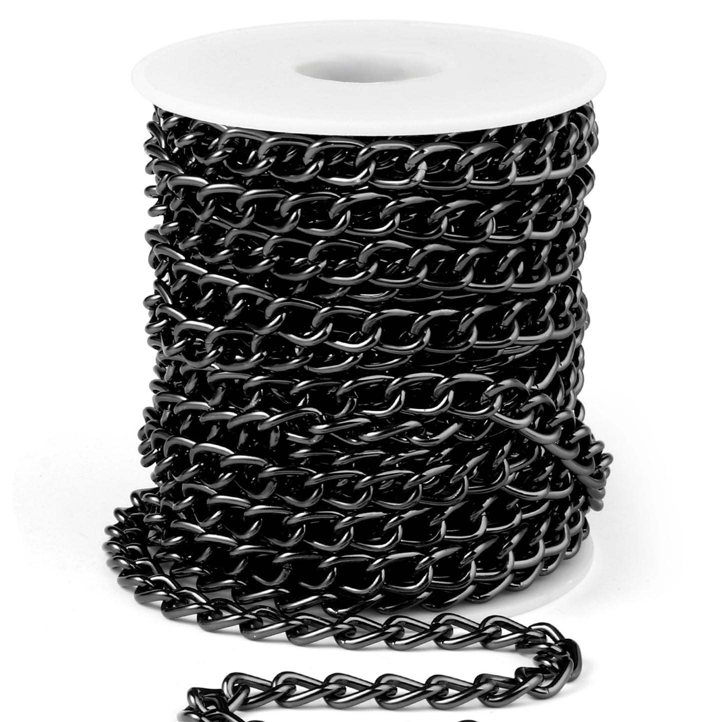 33 Feet Gold/Silver Plated Aluminium Curb Cuban Chains Roll Spool