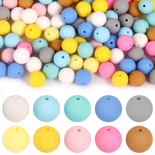 12MM/ 15MM/ 16MM Multi Color Silicone Loose Beads Bulk