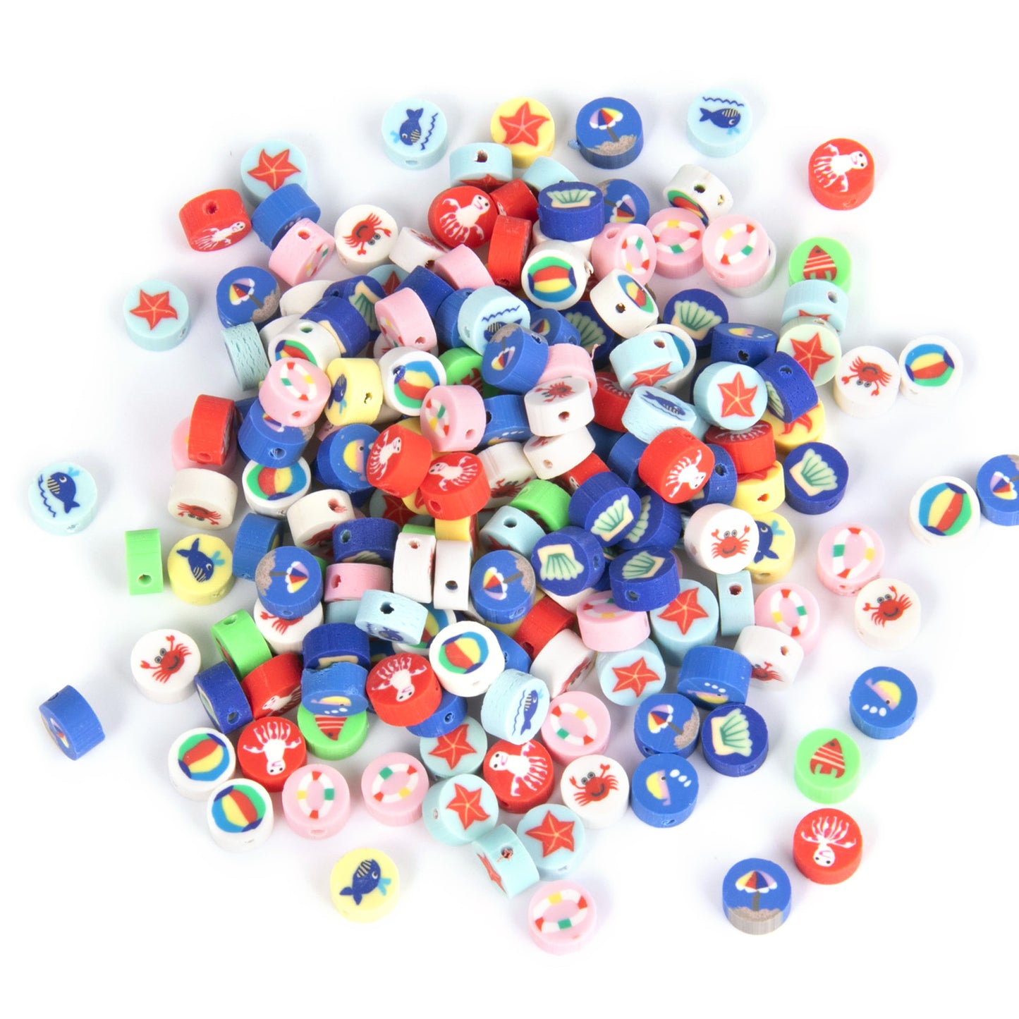 200 PCS Colorful Polymer Clay Beads Bulk for DIY Craft Jewelry Making
