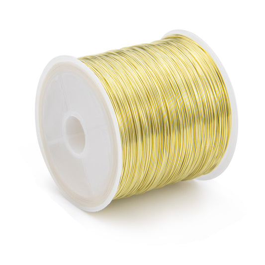 [328 Feet/100M] Gold/Silver/Rose Gold Plated Brass Thin Craft Wire Roll Spool