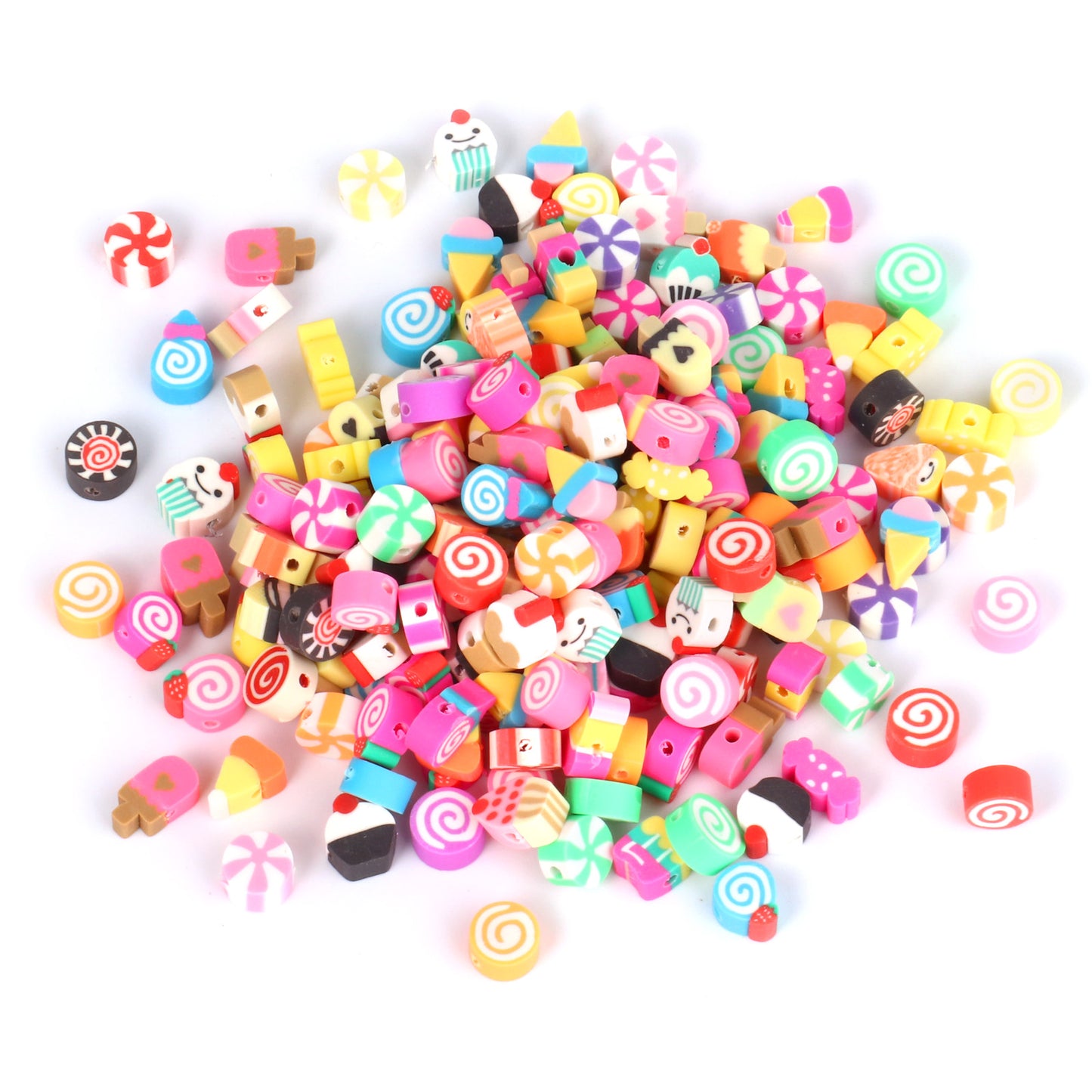 200 PCS Colorful Polymer Clay Beads Bulk for DIY Craft Jewelry Making