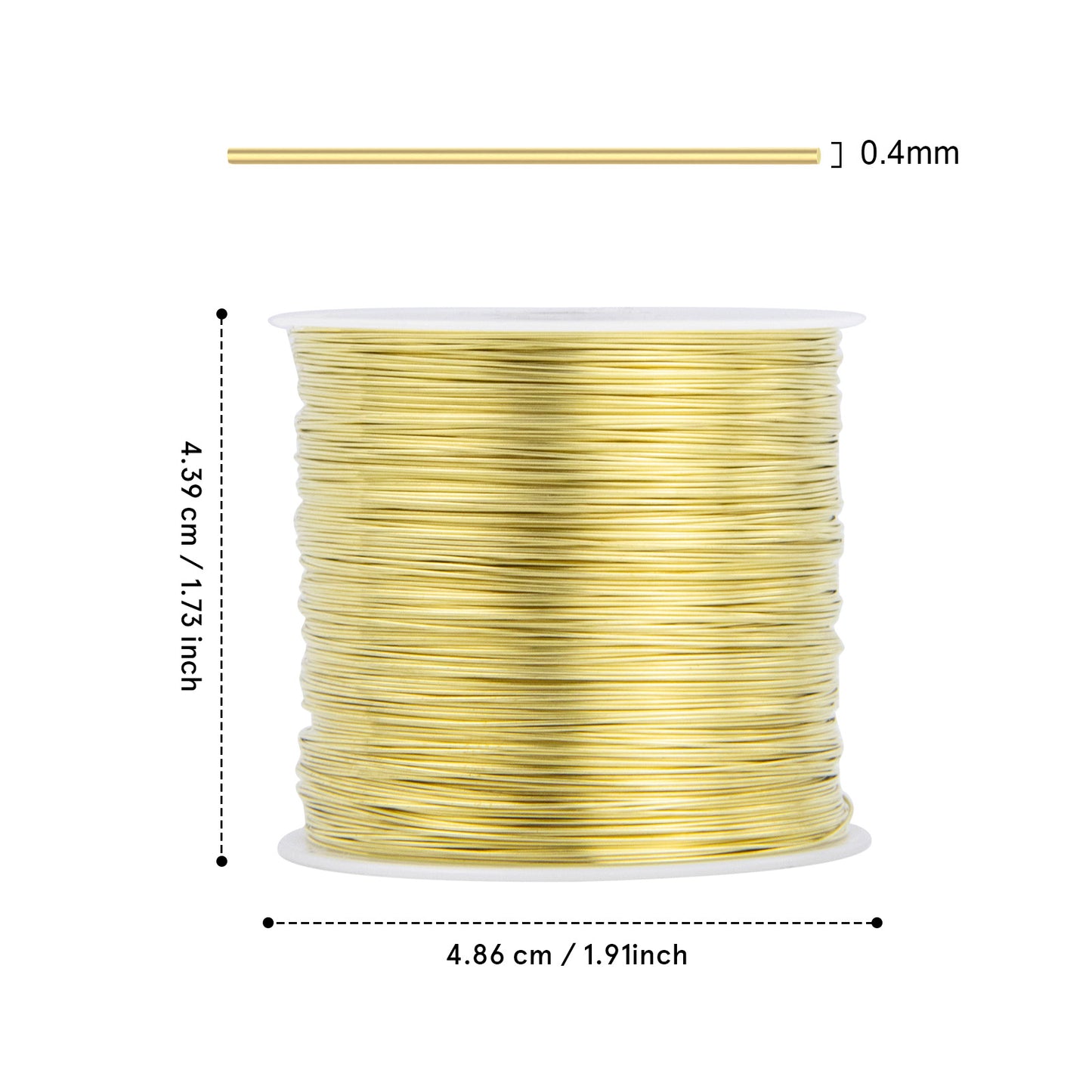 [328 Feet/100M] Gold/Silver/Rose Gold Plated Brass Thin Craft Wire Roll Spool