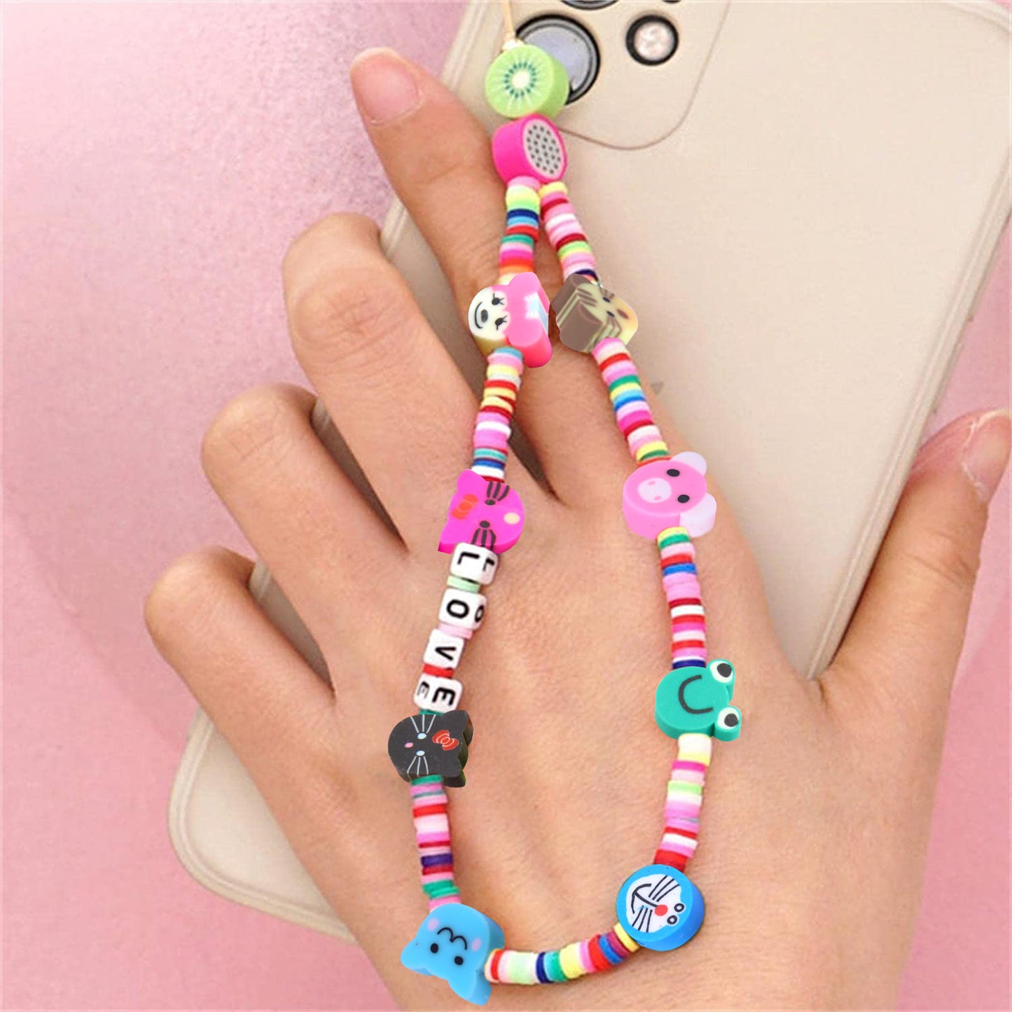 200 PCS Colorful Polymer Clay Beads Bulk for DIY Craft Jewelry Making