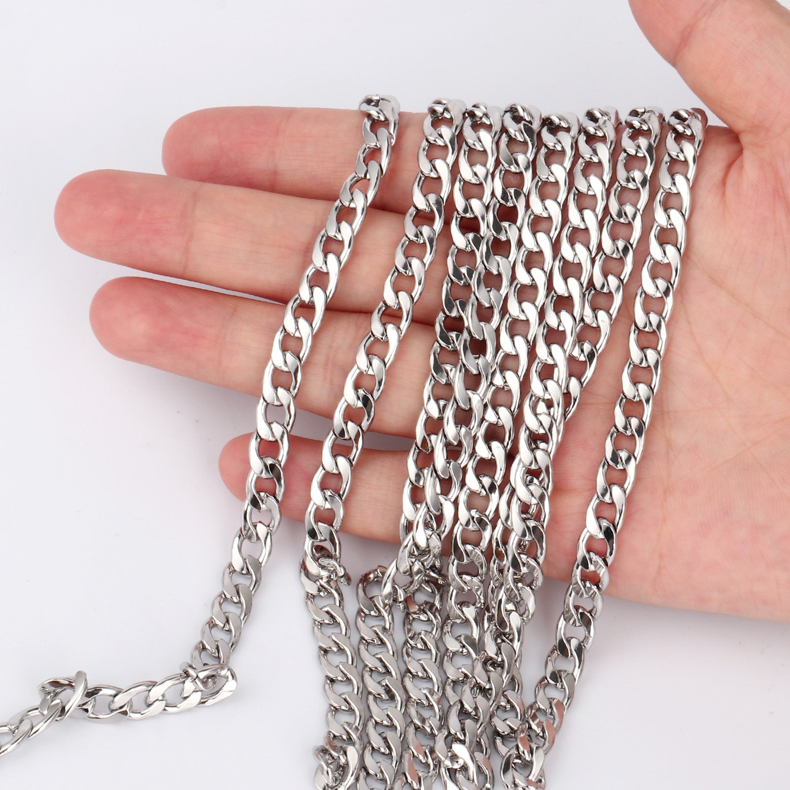 16.5 Feet 304 Stainless Steel Curb Chain Roll Bulk for Jewelry Making ...