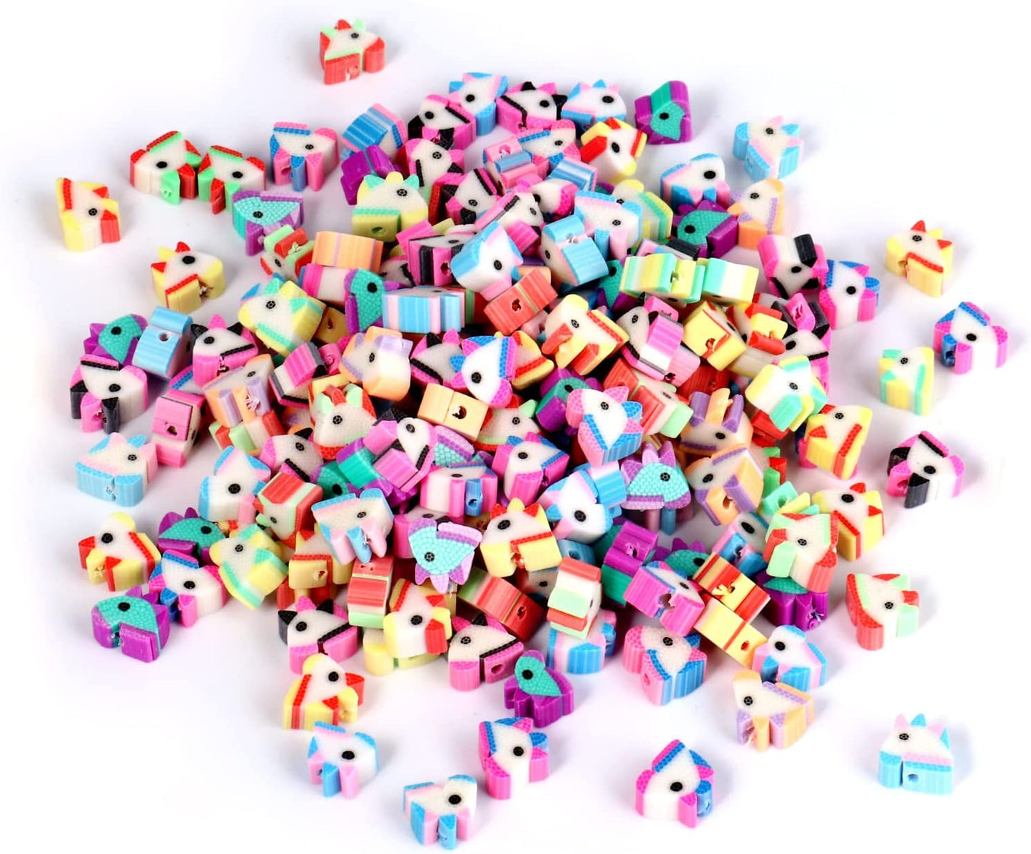 200 PCS Colorful Polymer Clay Beads Bulk for DIY Craft Jewelry Making