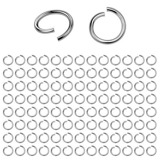 6MM/1500PCS Stainless Steel Open Jump Rings for Jewelry Making
