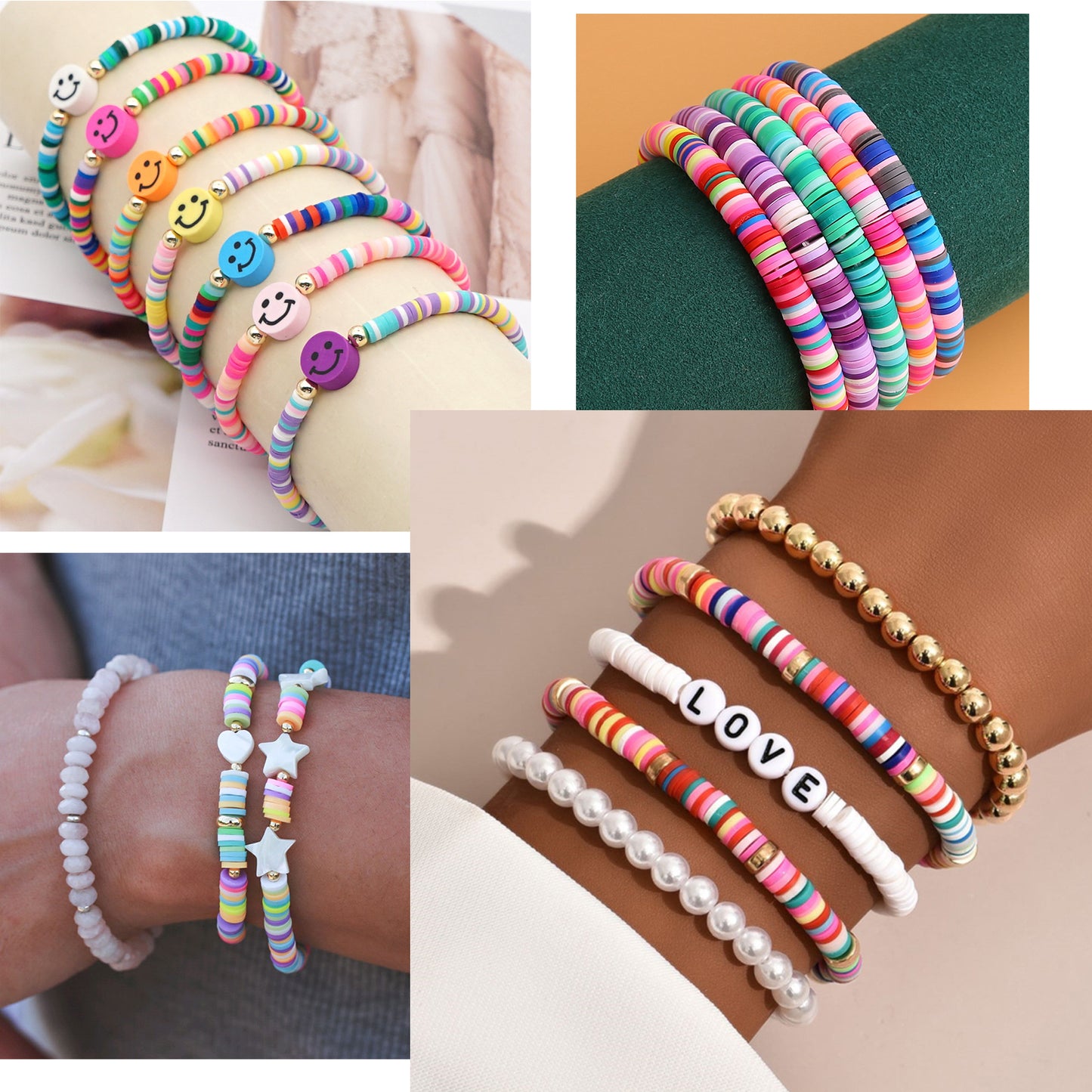 2800PCS Colorful Polymer Clay Heishi Beads for Jewelry Making